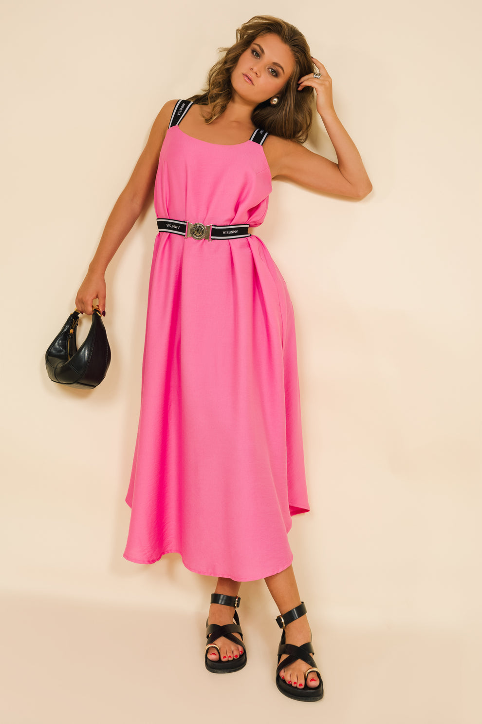 AMNESIA Utica šaty pink