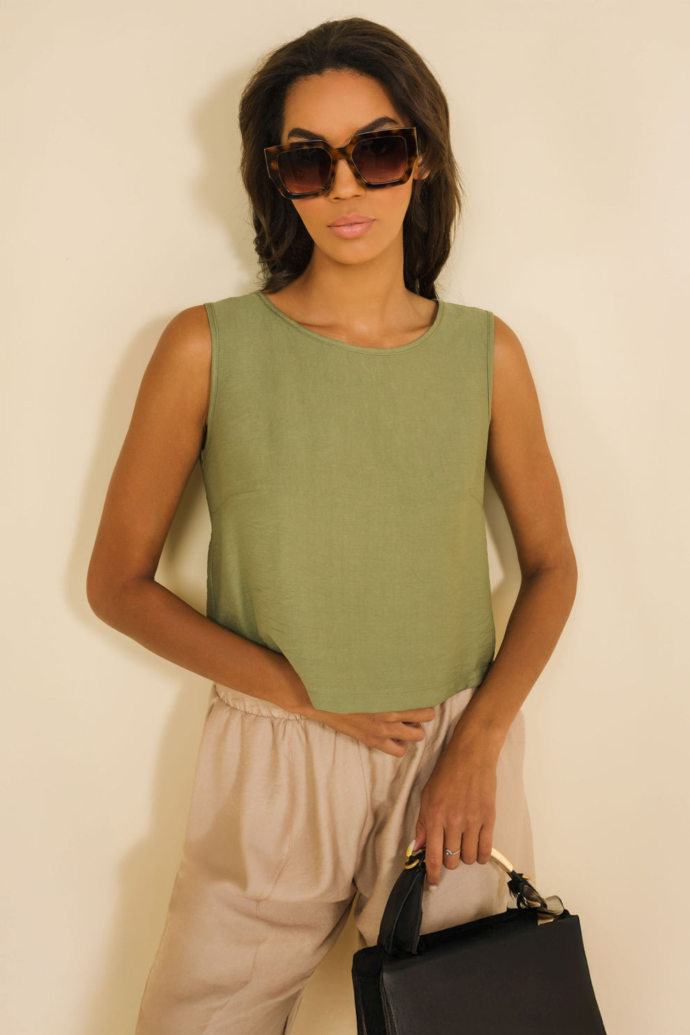 AMNESIA Jolan top khaki
