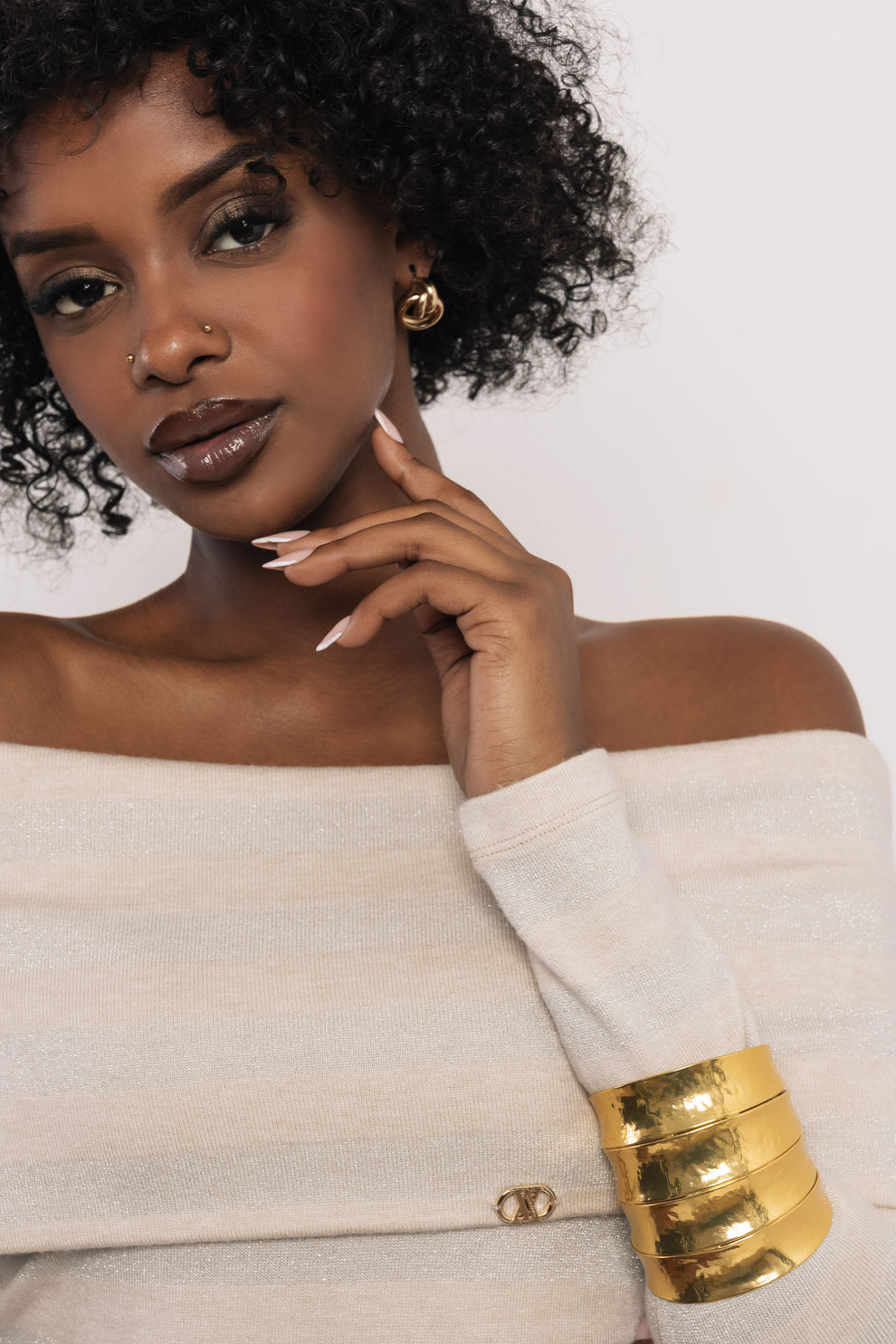 AMNESIA Pipo top béžový