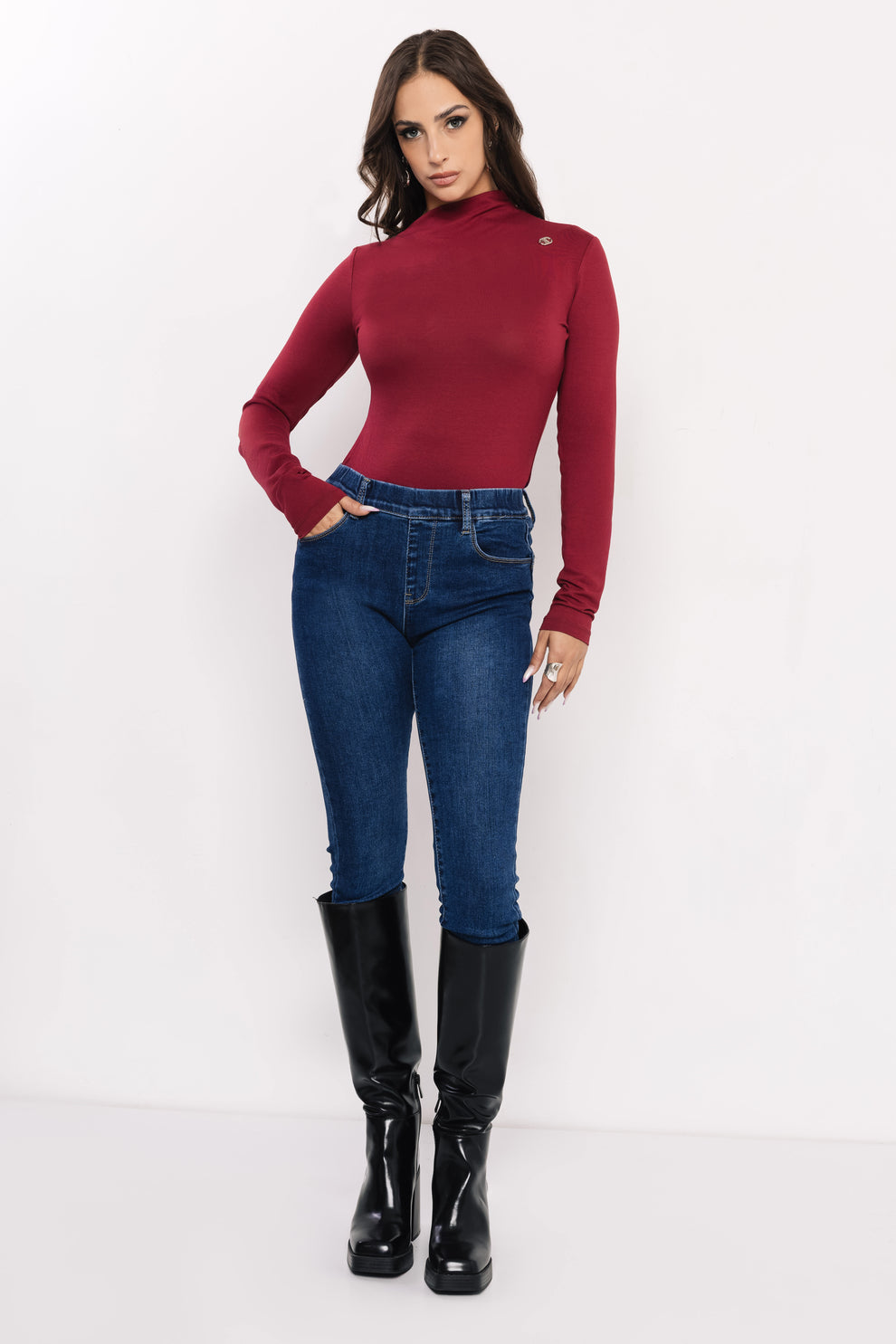 AMNESIA Rema tričko bordové