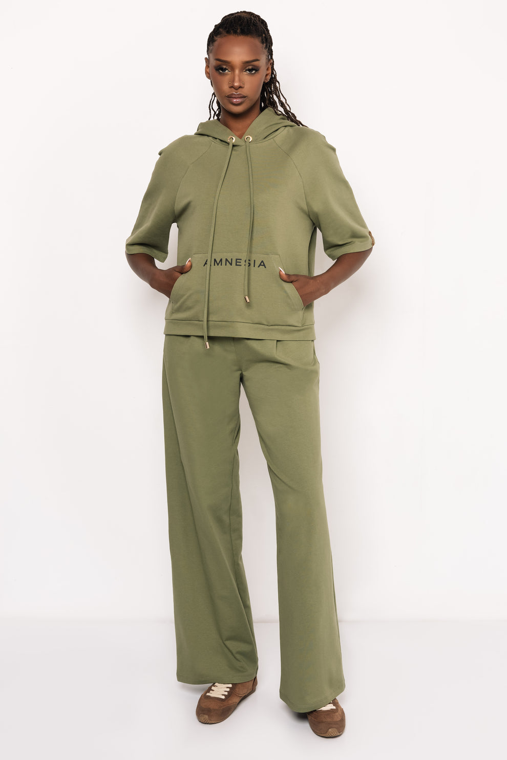 AMNESIA Satosi top khaki