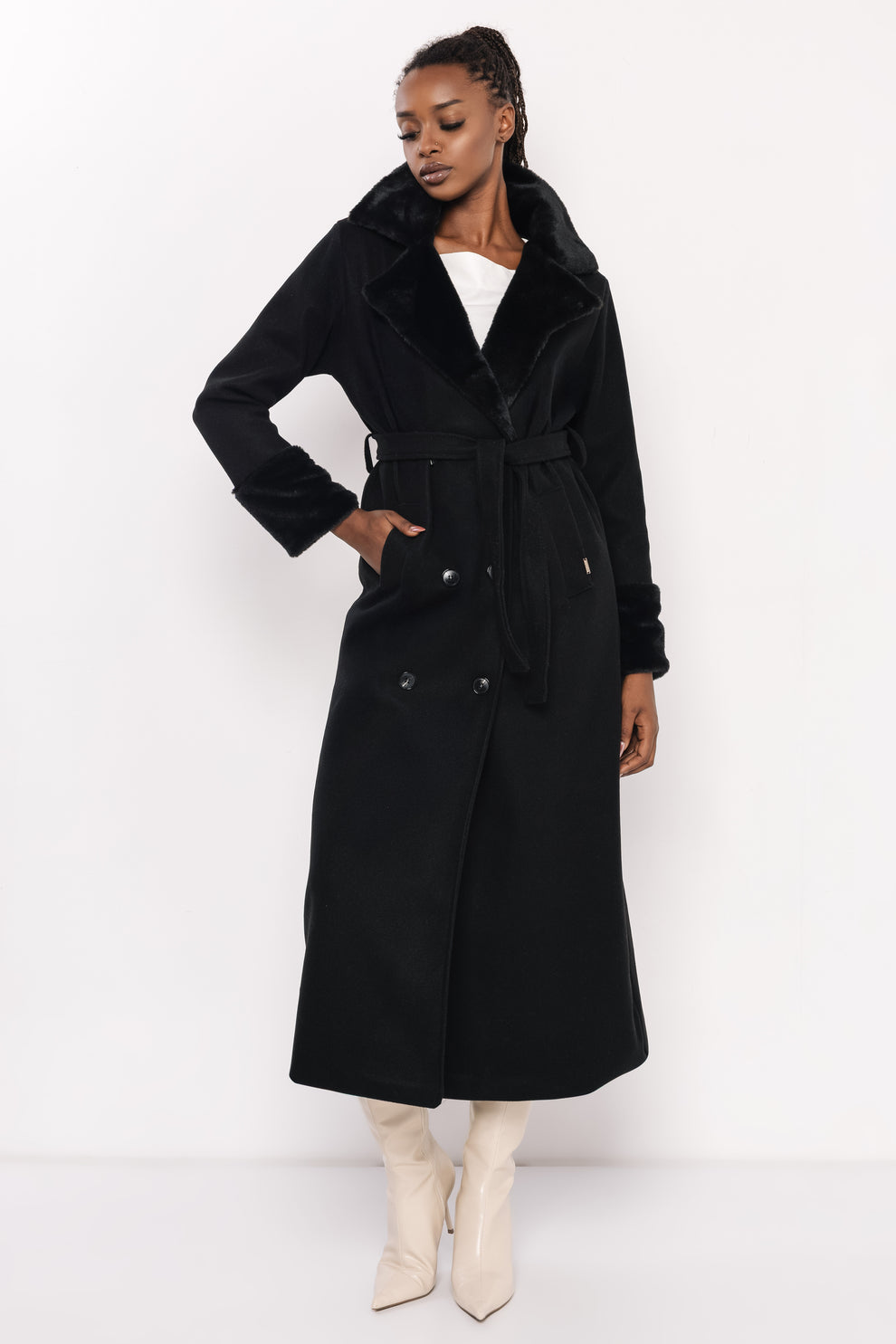 AMNESIA Foma kabát čierny