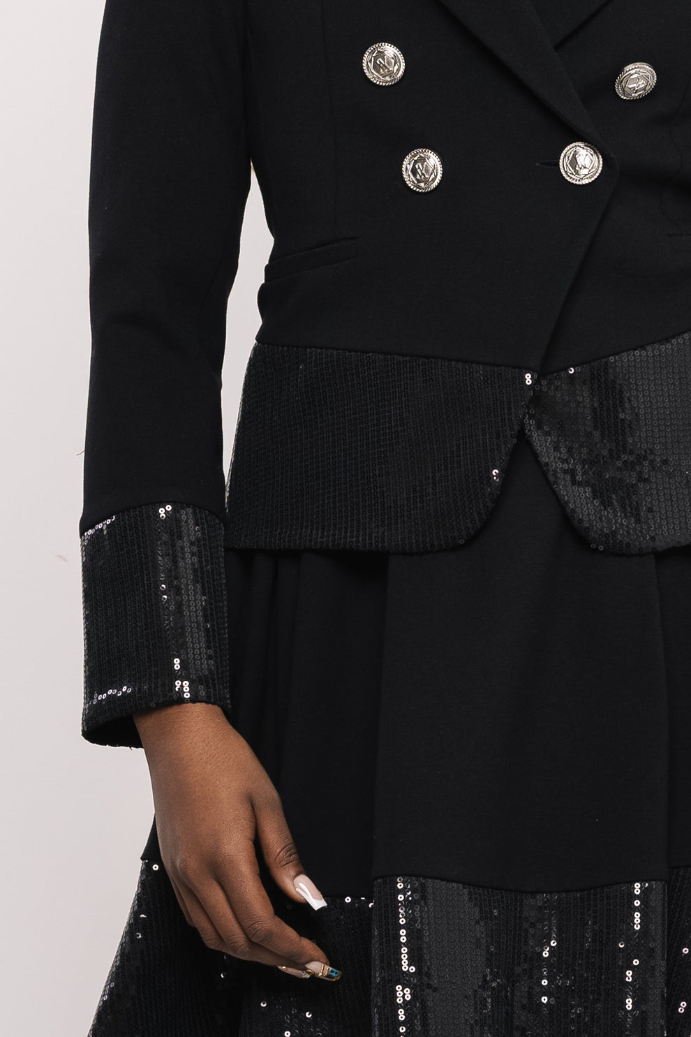 AMNESIA Flitter sako čierne