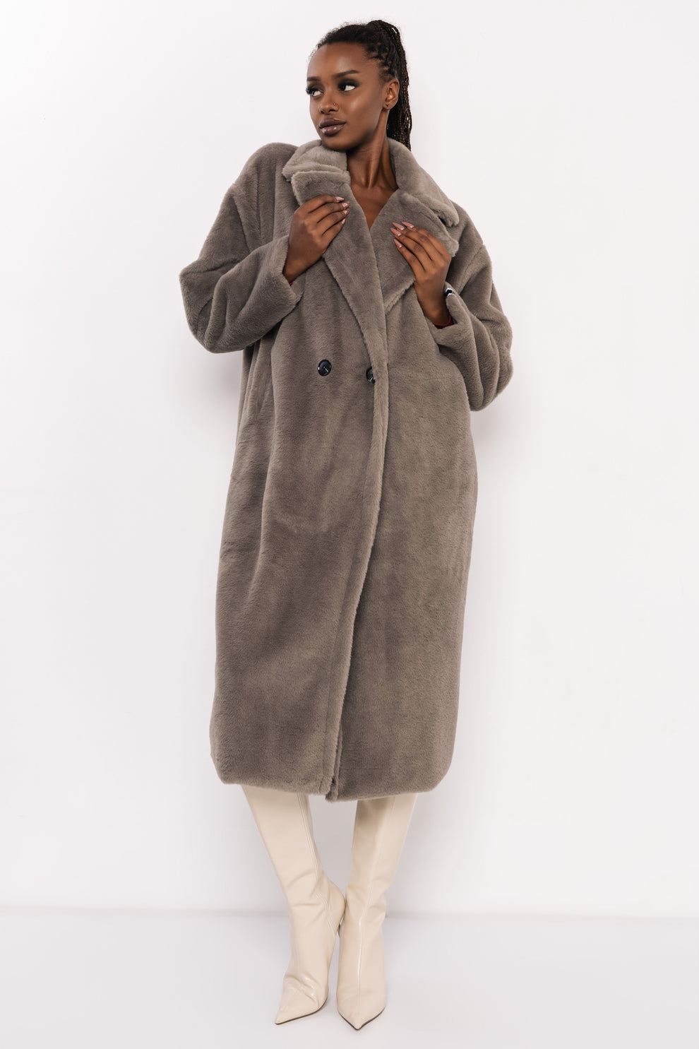 AMNESIA Floris kabát sivý