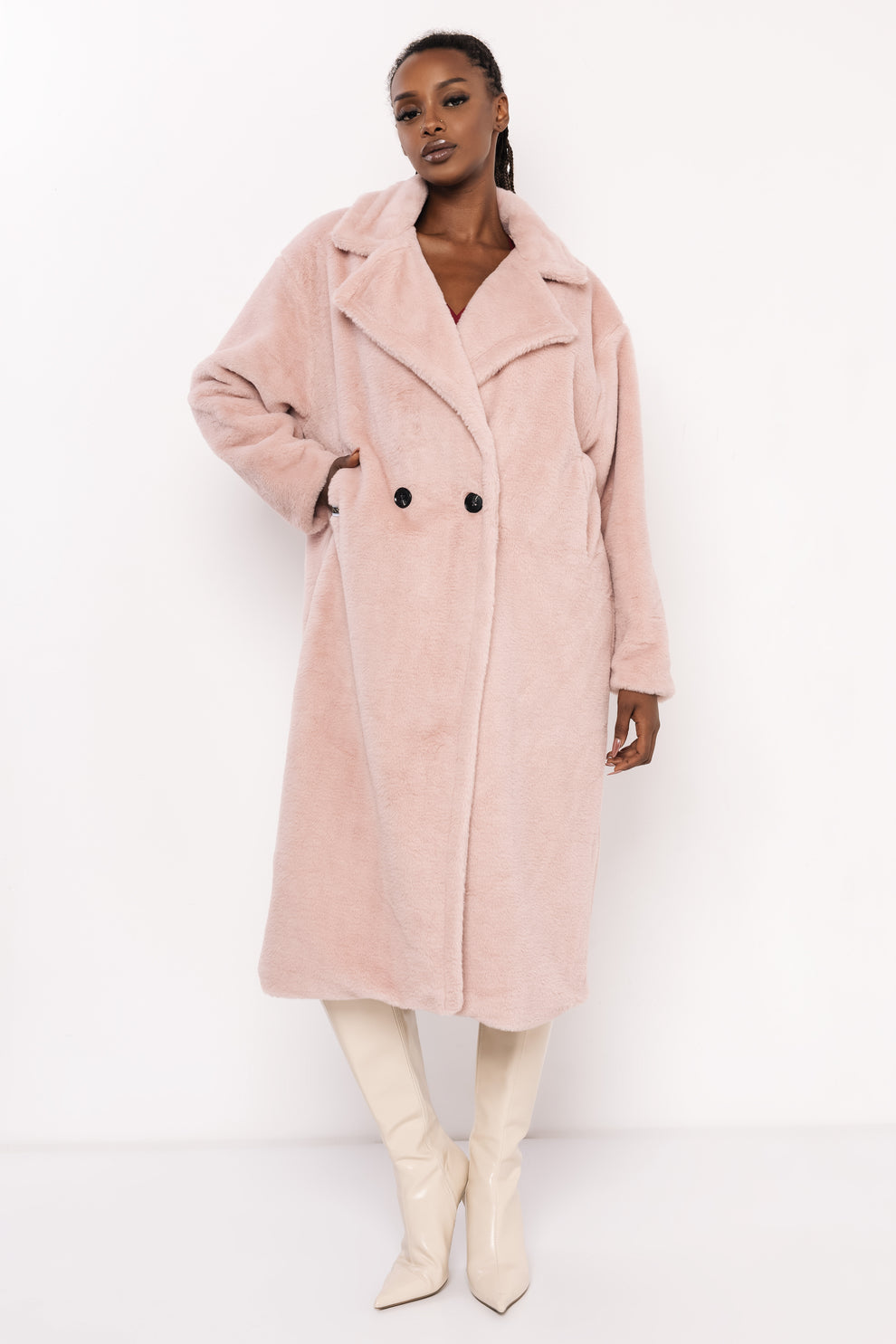 AMNESIA Floris kabát púdrový