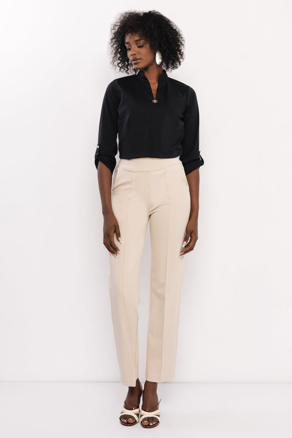 AMNESIA Bloss nohavice béžové