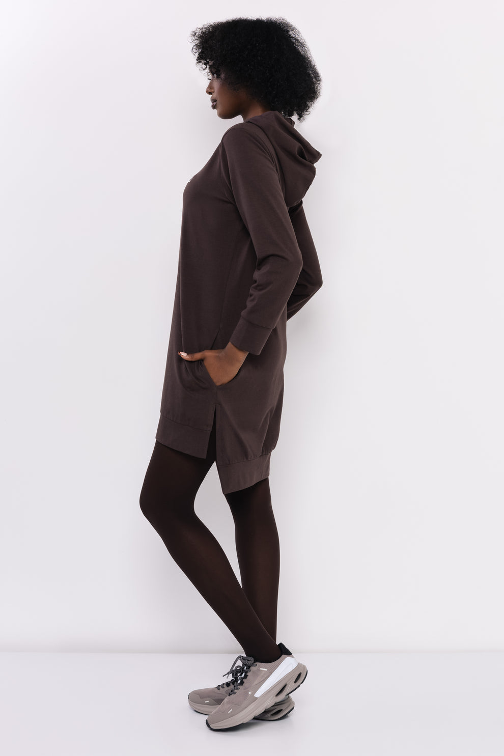 AMNESIA Csöre tunika hnedá