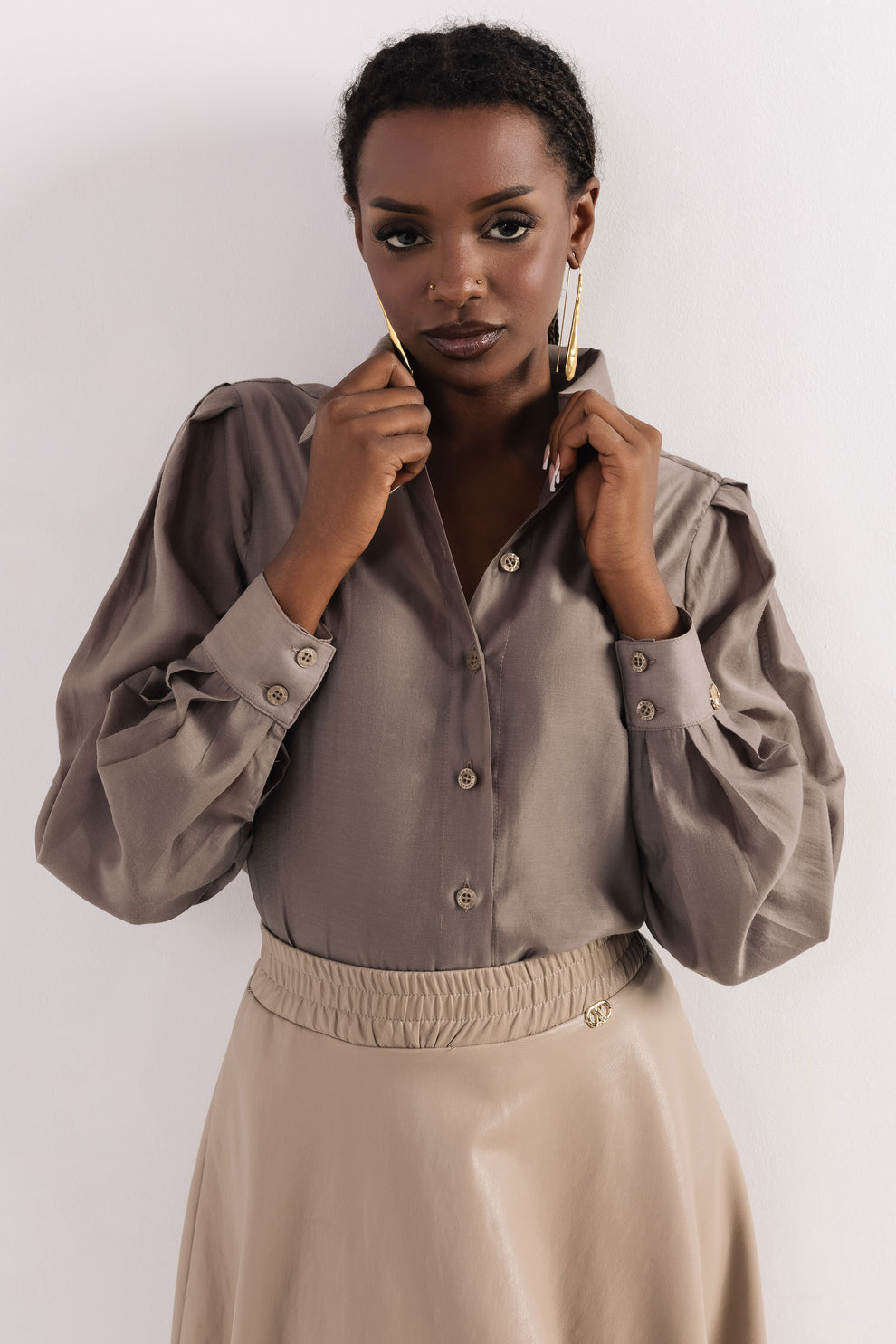 AMNESIA Rikarda blúzka hnedé