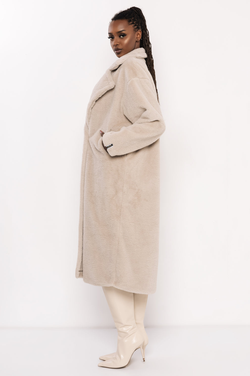 AMNESIA Floris kabát béžový