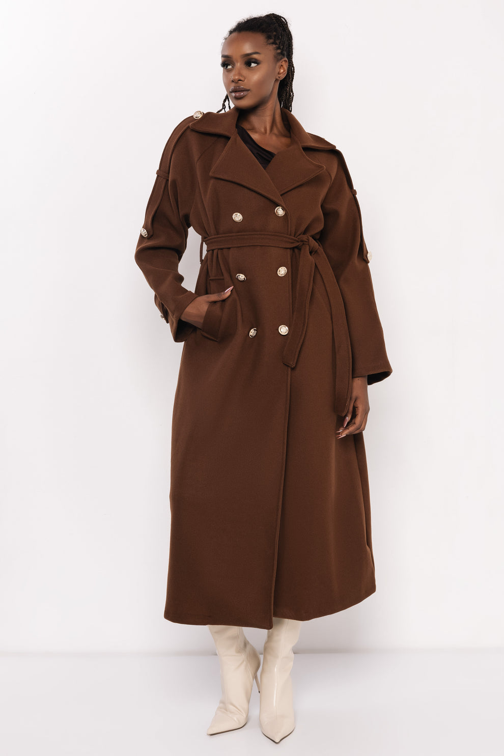 AMNESIA Admira kabát hnedý