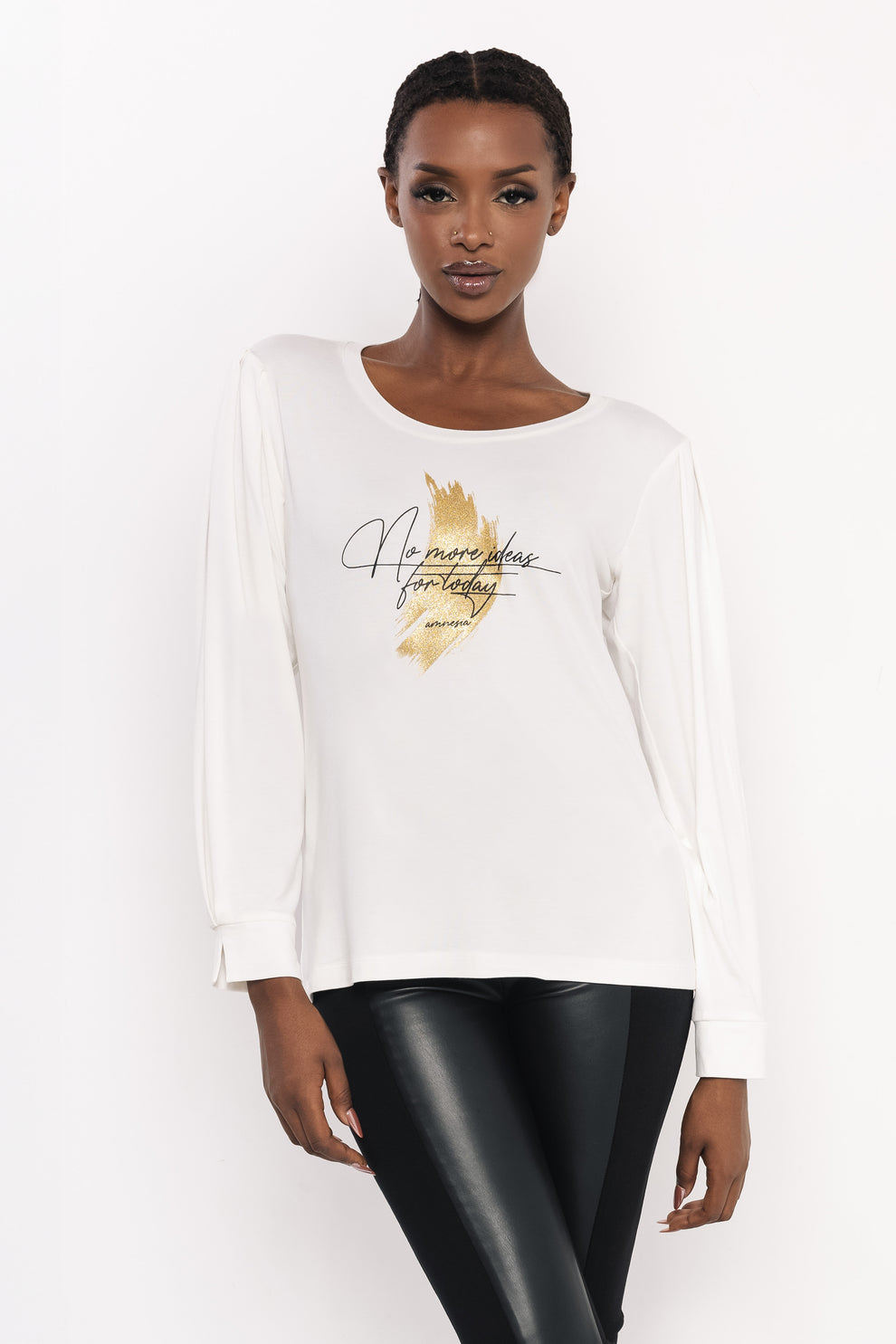 AMNESIA Jelissa tričko krémové