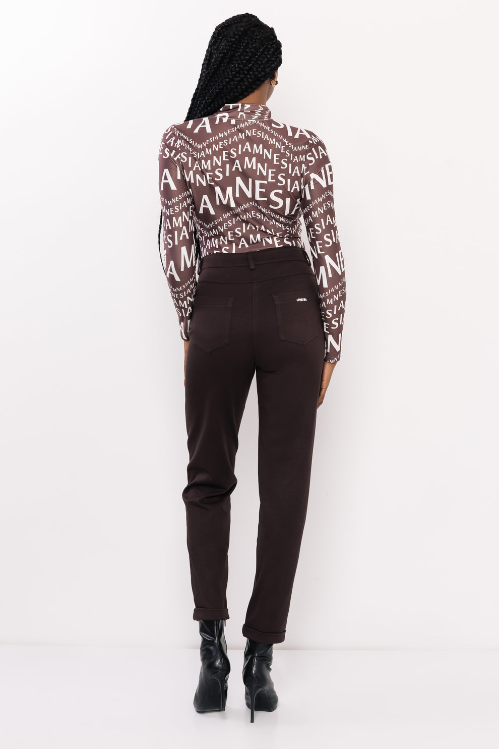 AMNESIA Kabul nohavice hnedé