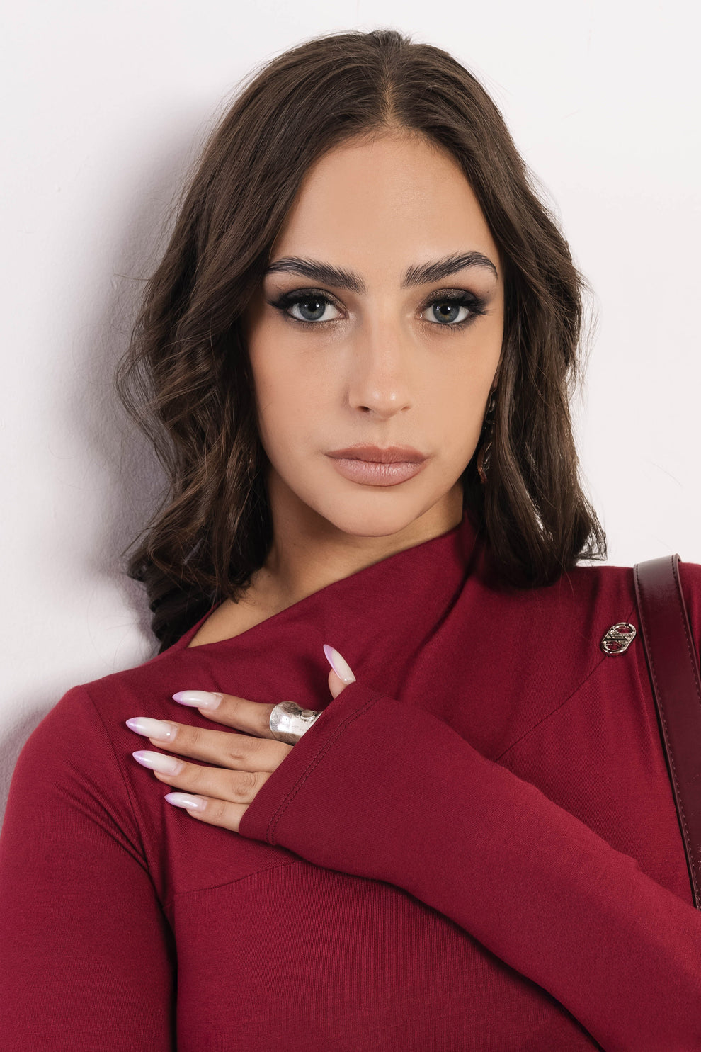 AMNESIA Rema tričko bordové