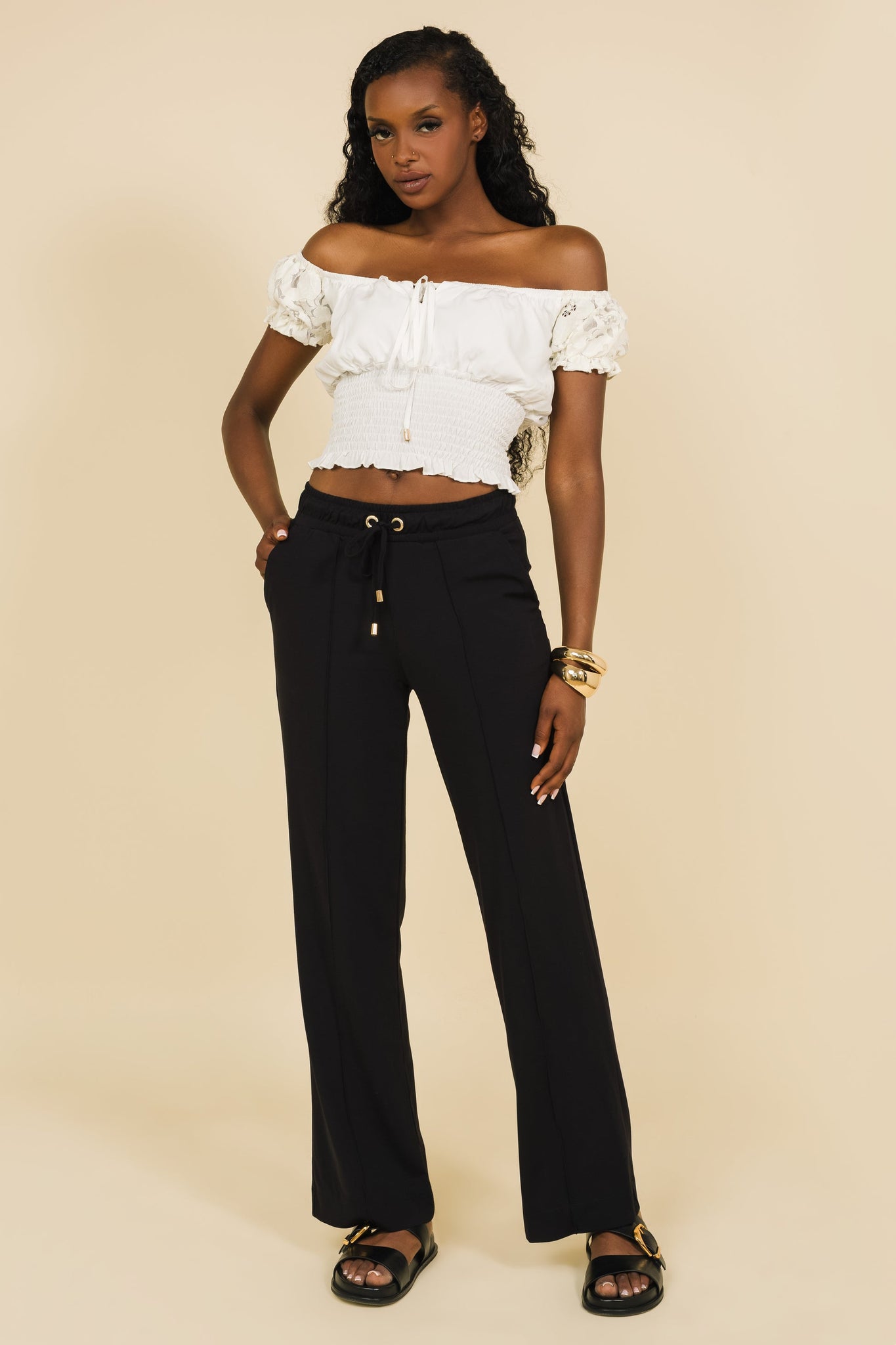 AMNESIA Lucilla nohavice čierne