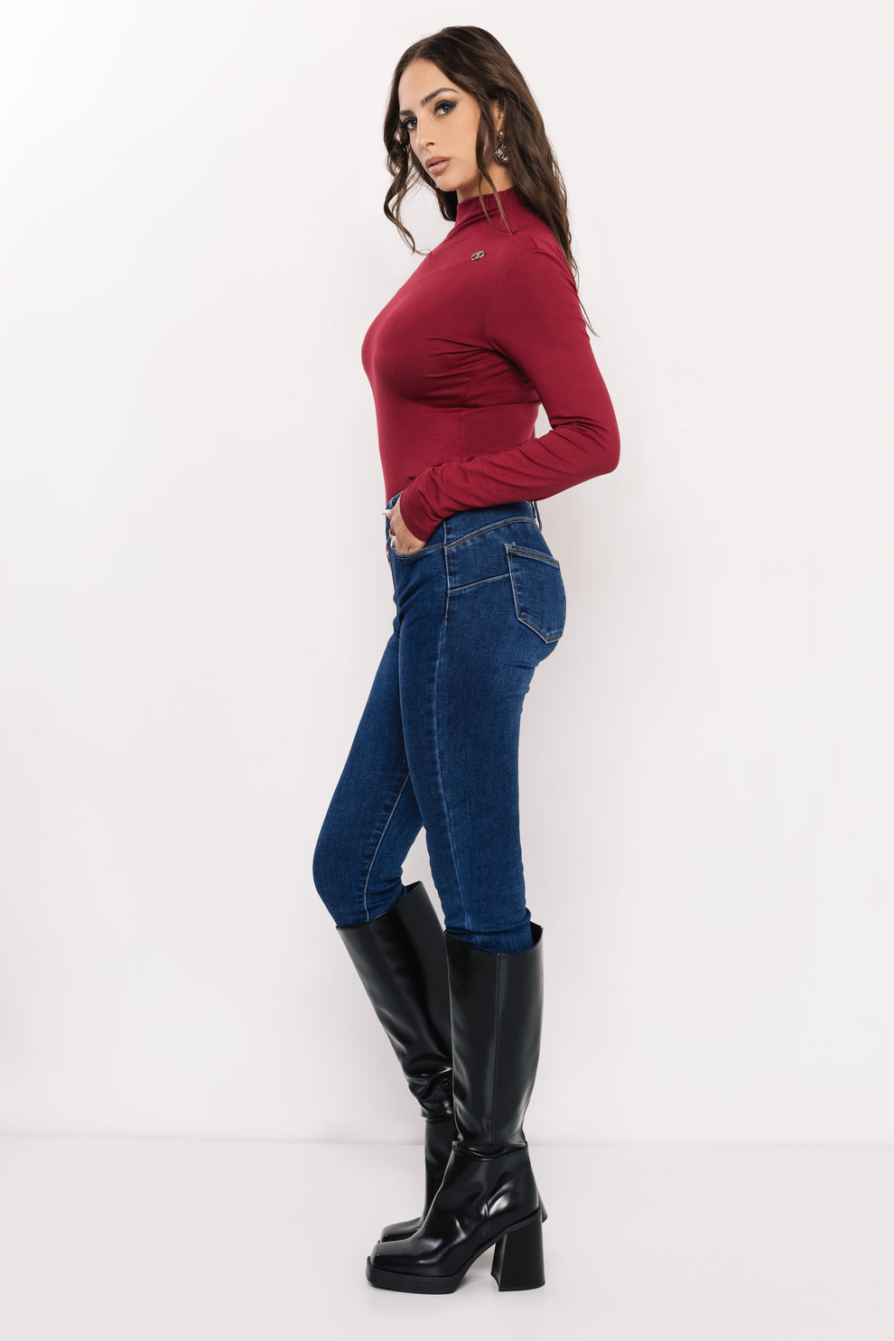 AMNESIA Rema tričko bordové