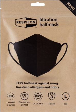 Nano FFP2 respirátor RespiPro Carbon – 3ks